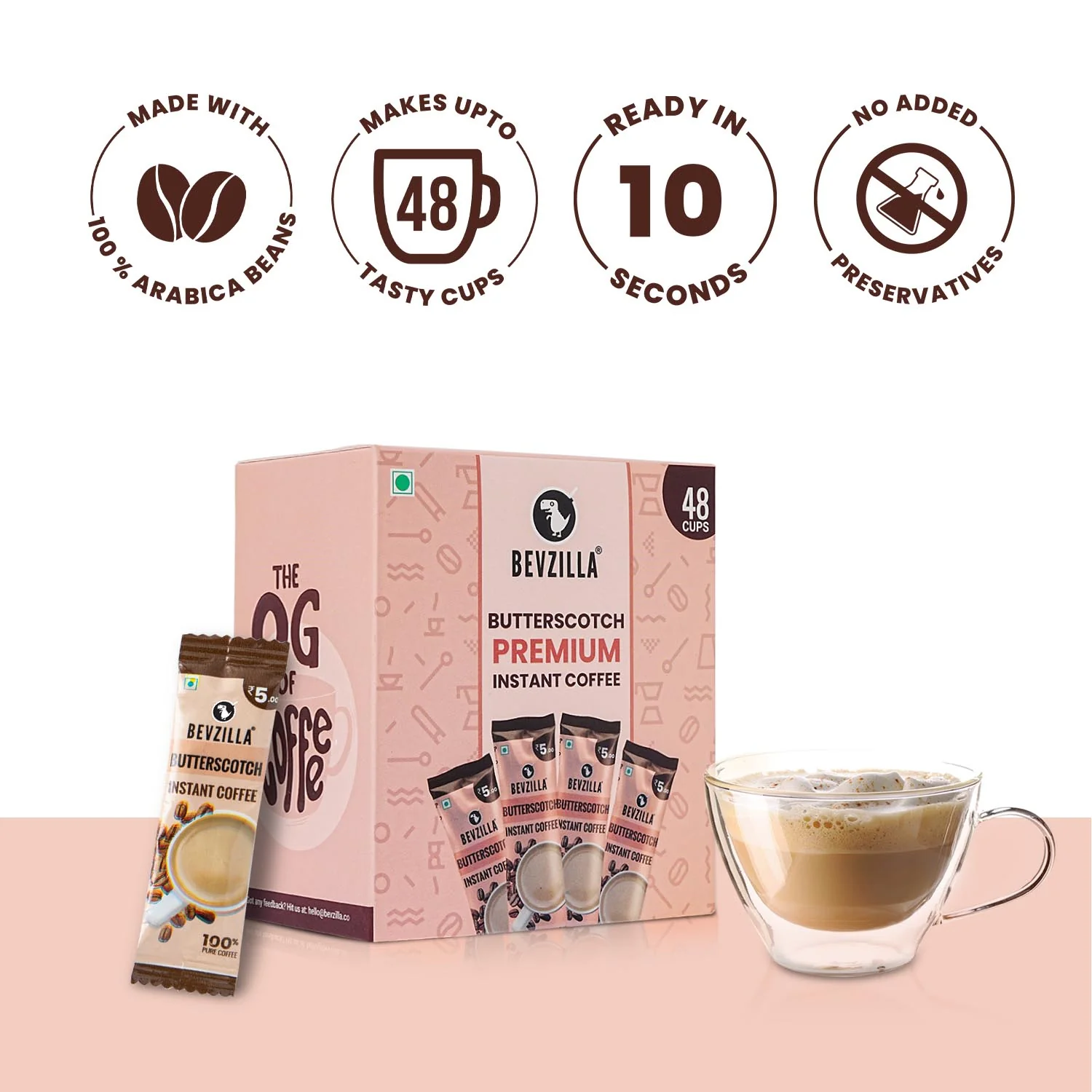 48 Butterscotch Coffee Sachets Box - Image 3