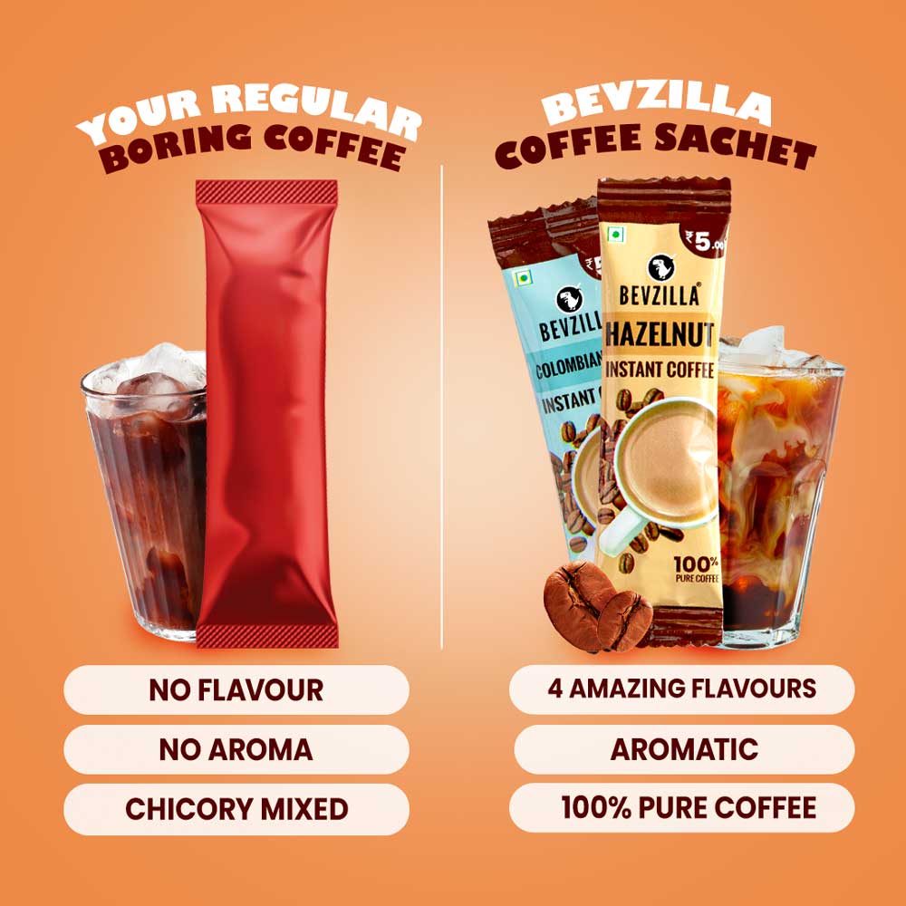 25 Flavoured Coffee Sachets + Shaker - Image 4