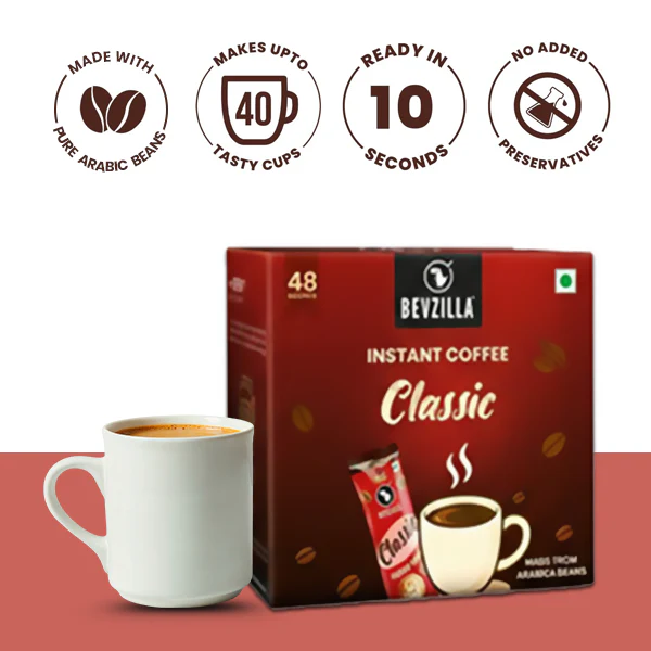 48 Classic Instant Coffee Sachets Box - Image 5
