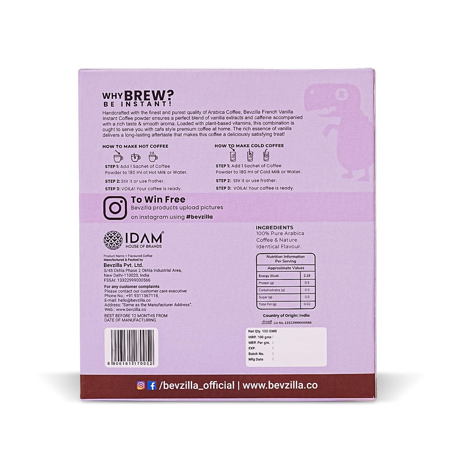 48 French Vanilla Coffee Sachets Box - Image 7