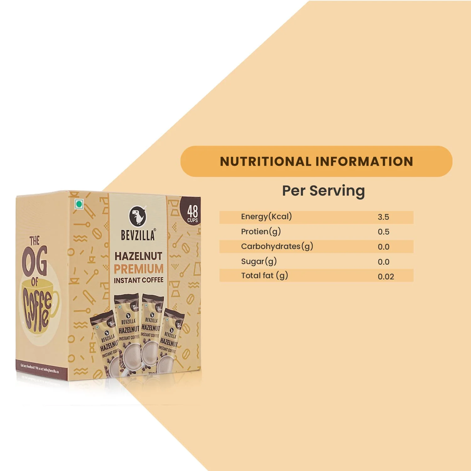 48 Hazelnut Coffee Sachets Box - Image 6