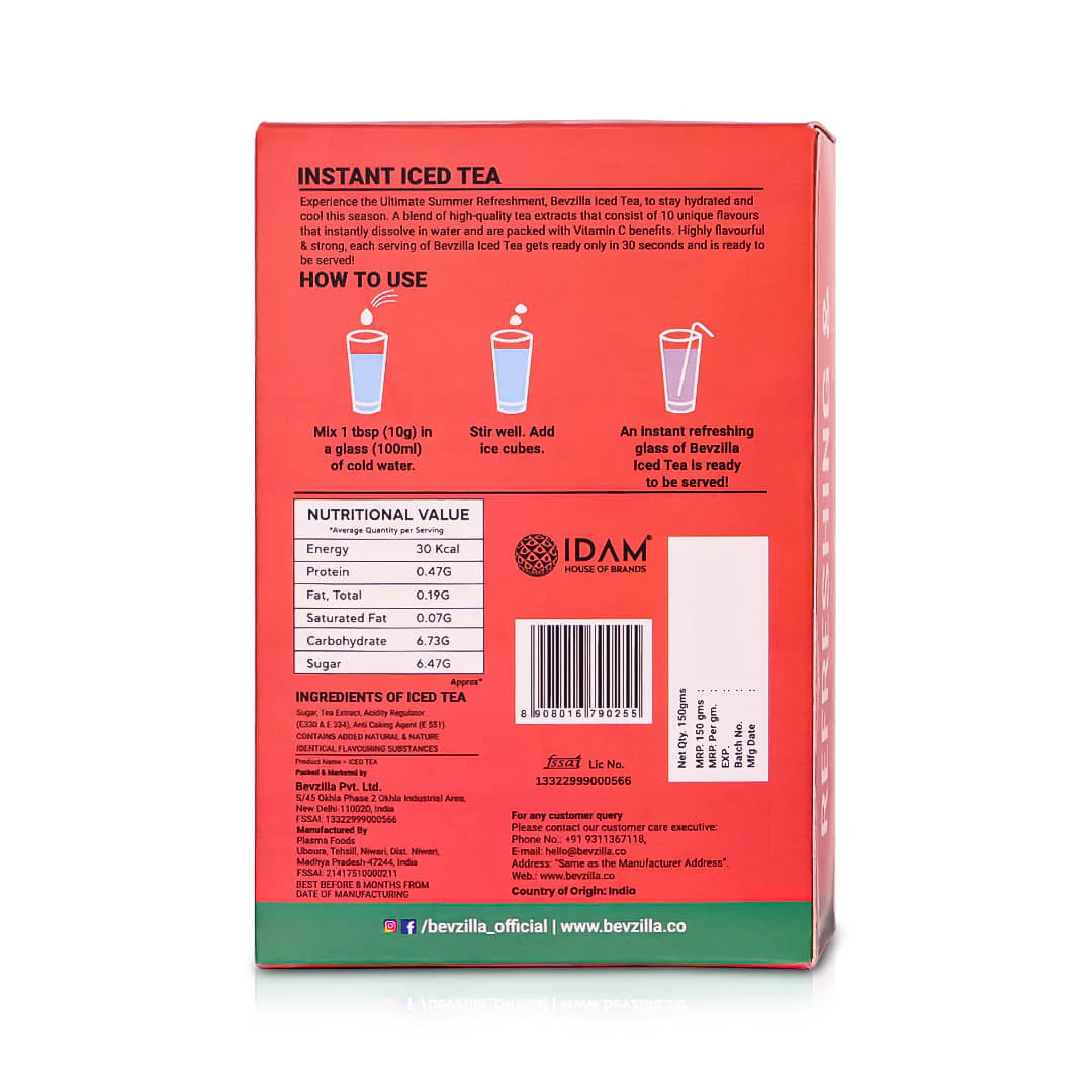 Iced Tea Powder 5 Assorted Flavours Pack - Image 4