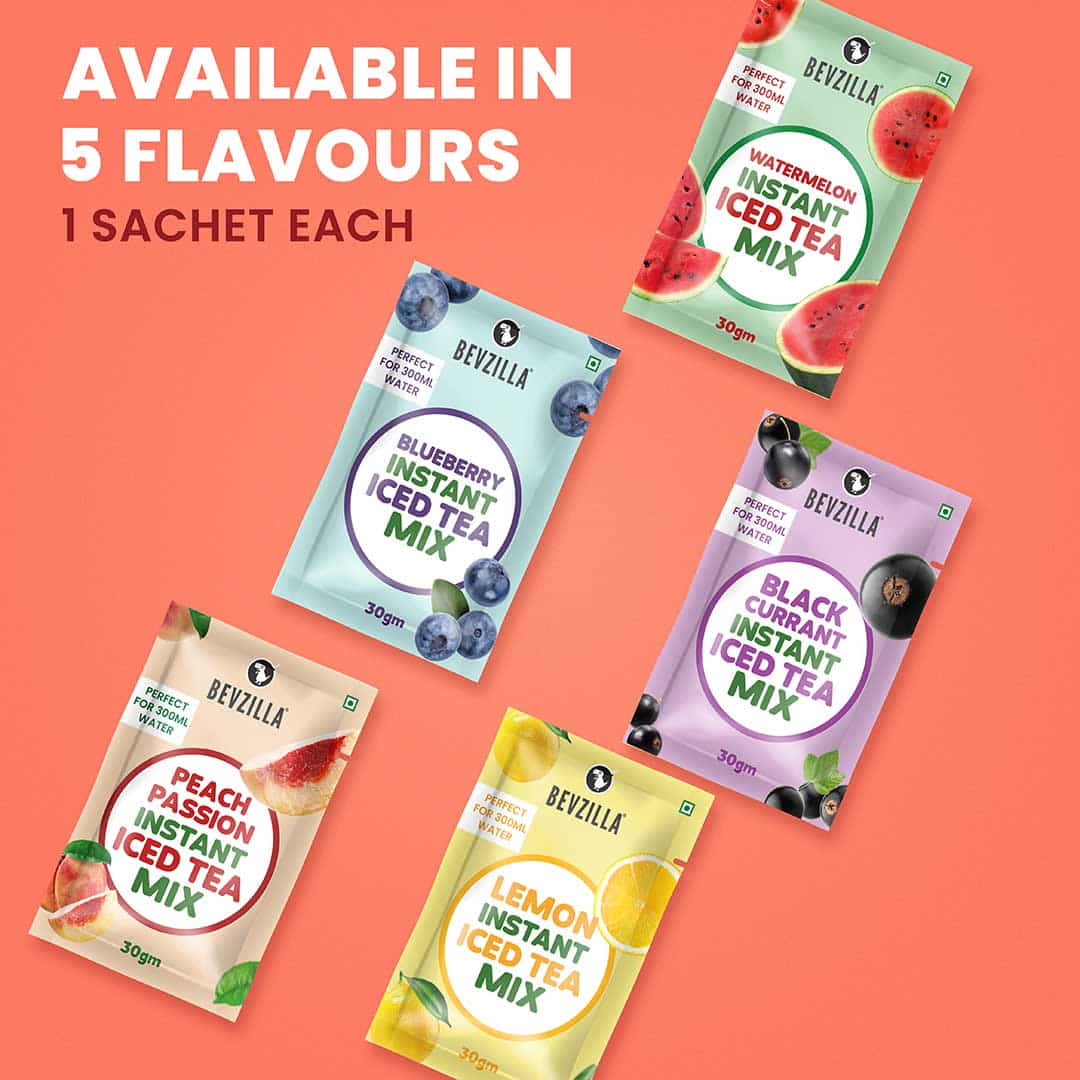 5 Flavoured Iced Tea Sachets + Shaker - Image 3